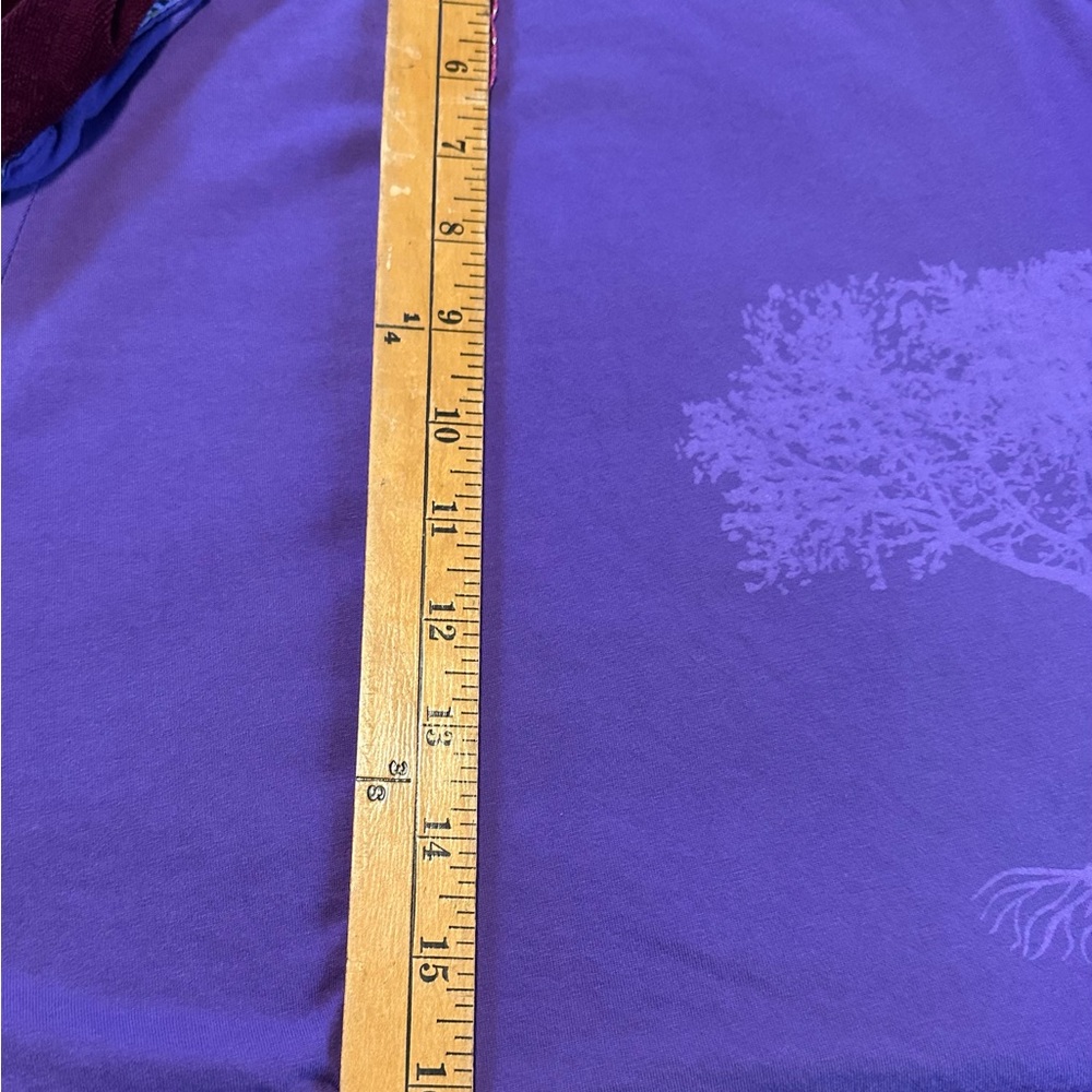 Funky purple mini skirt with pocket pouch and tree design - Picture 4 of 5